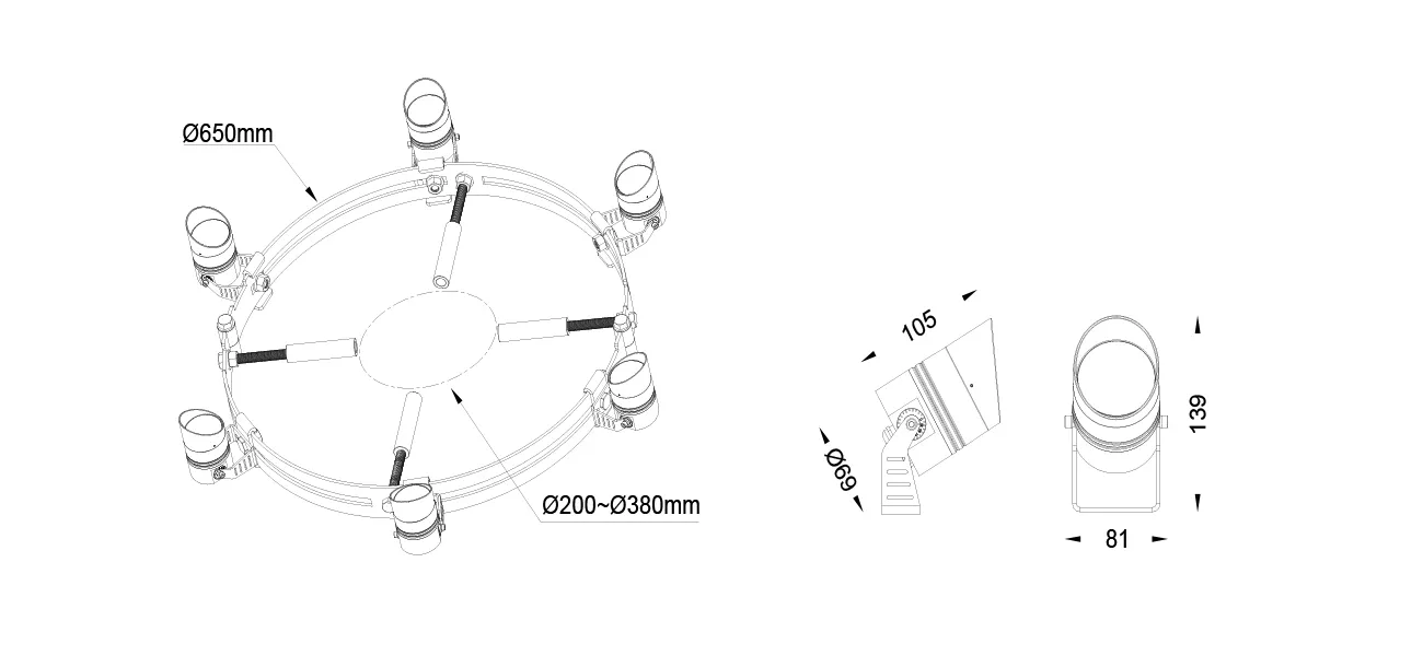 LUMINAIRE DIMENSION