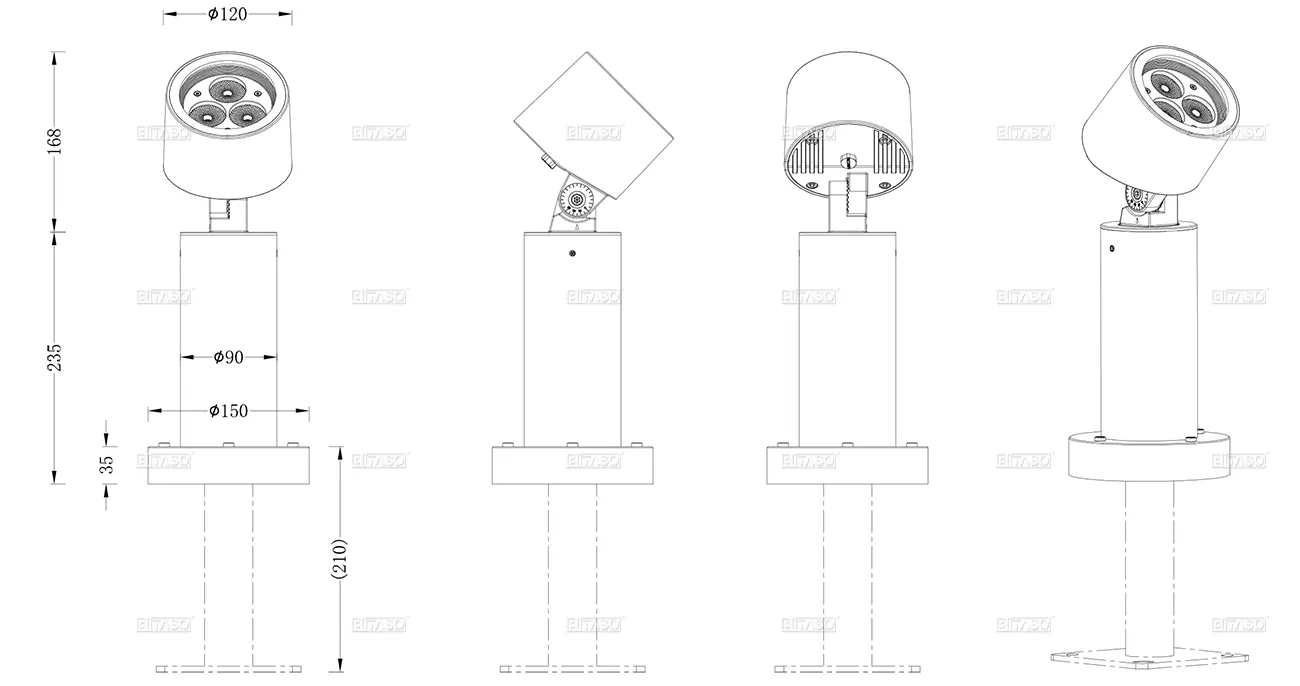 LUMINAIRE DIMENSION