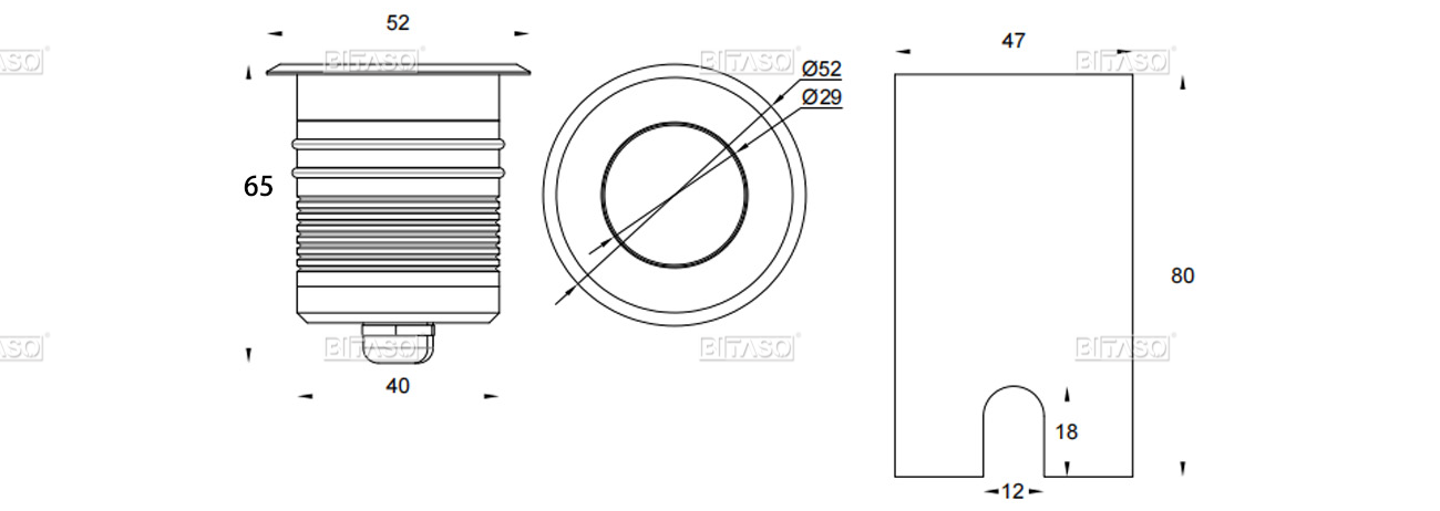 LUMINAIRE DIMENSION