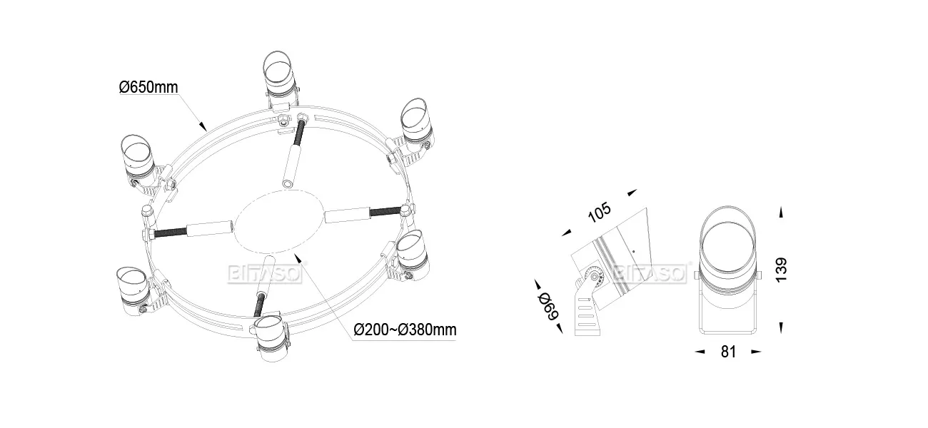 LUMINAIRE DIMENSION