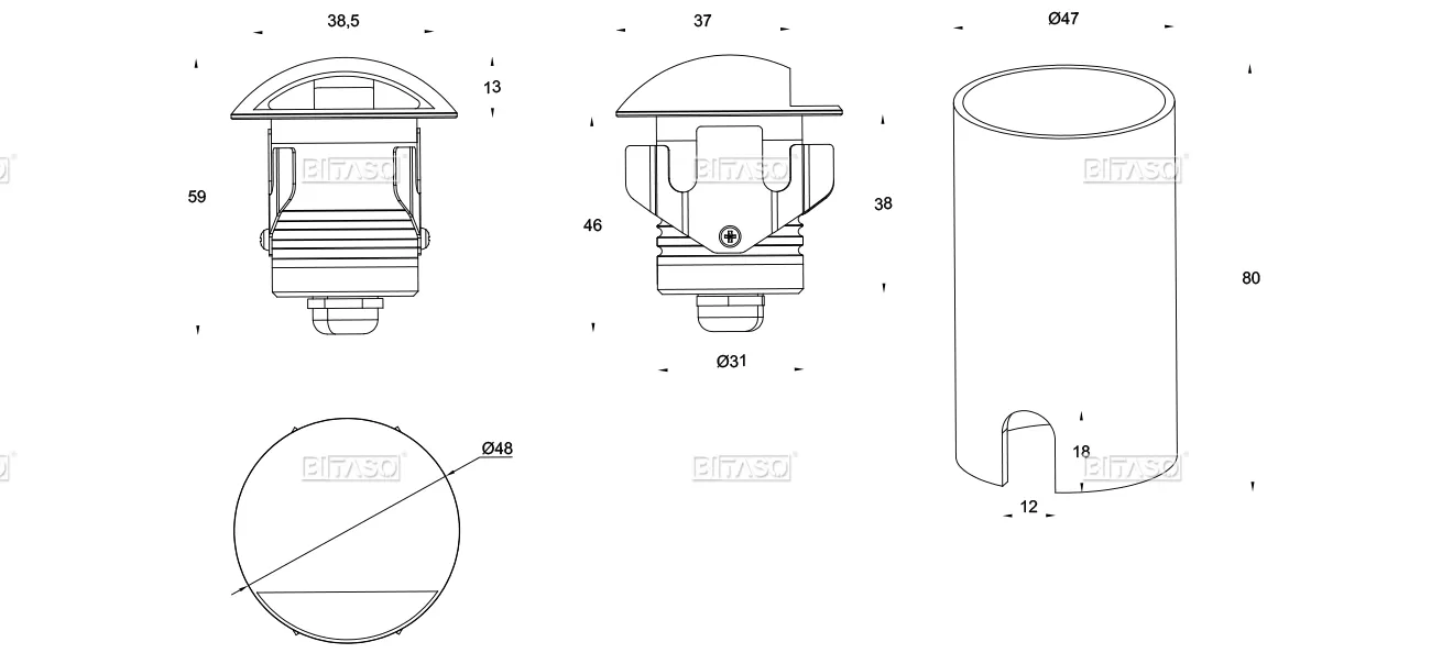 LUMINAIRE DIMENSION