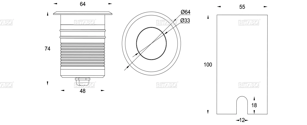 LUMINAIRE DIMENSION