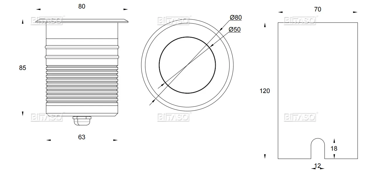 LUMINAIRE DIMENSION