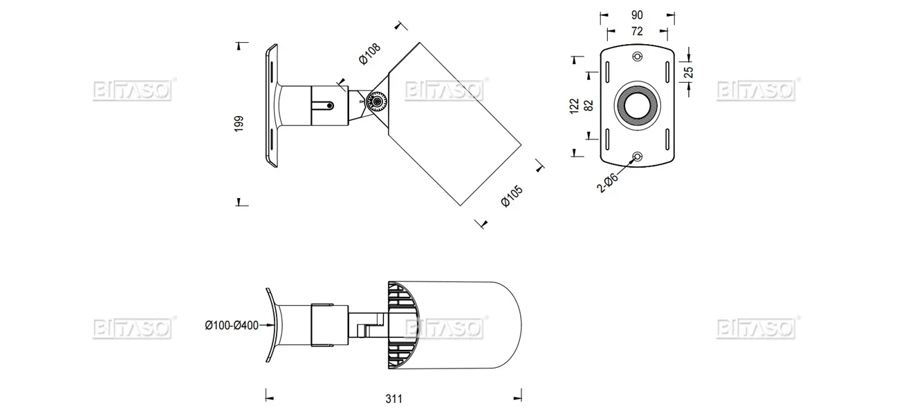 LUMINAIRE DIMENSION