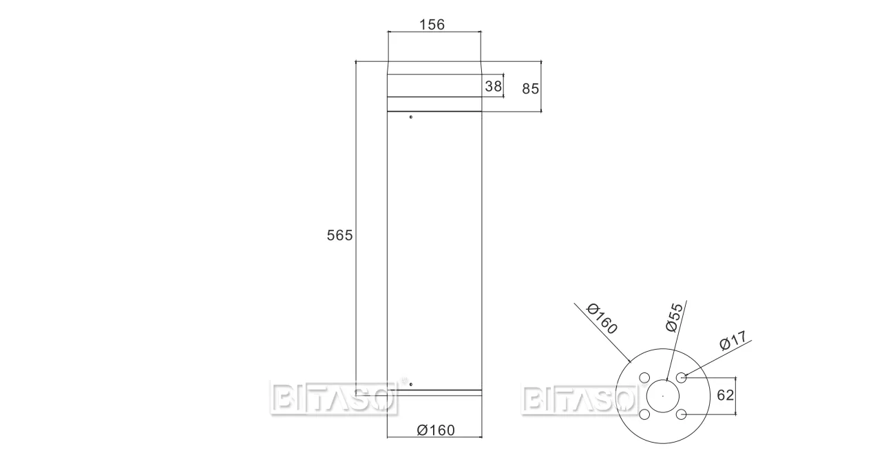 LUMINAIRE DIMENSION