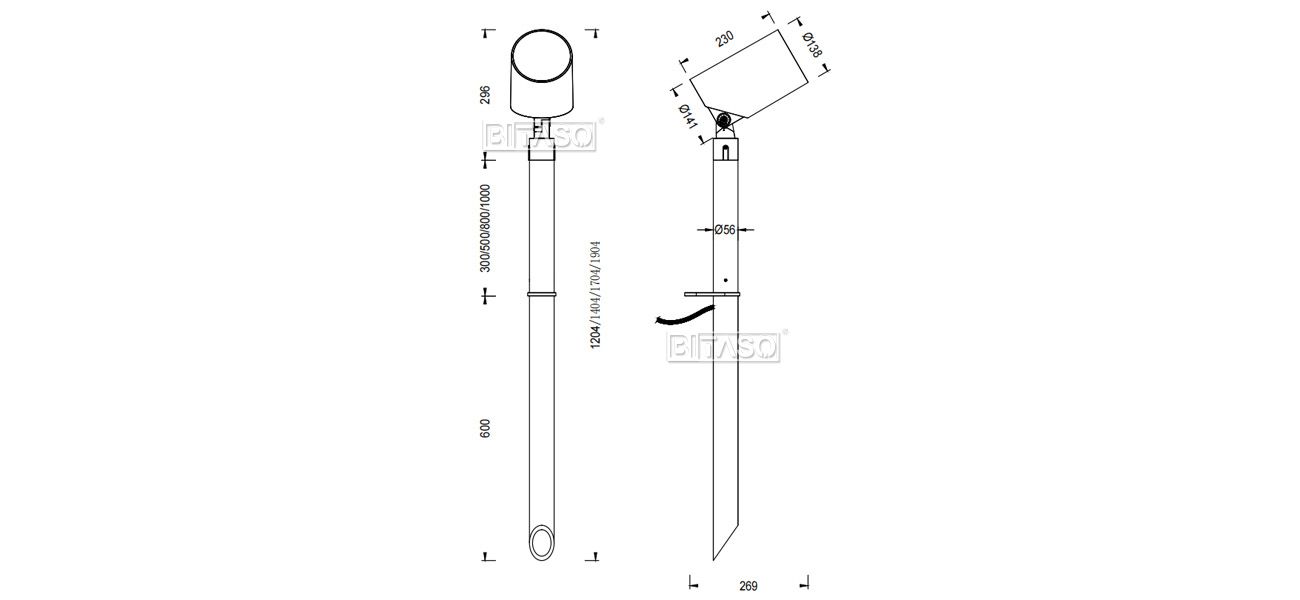 LUMINAIRE DIMENSION