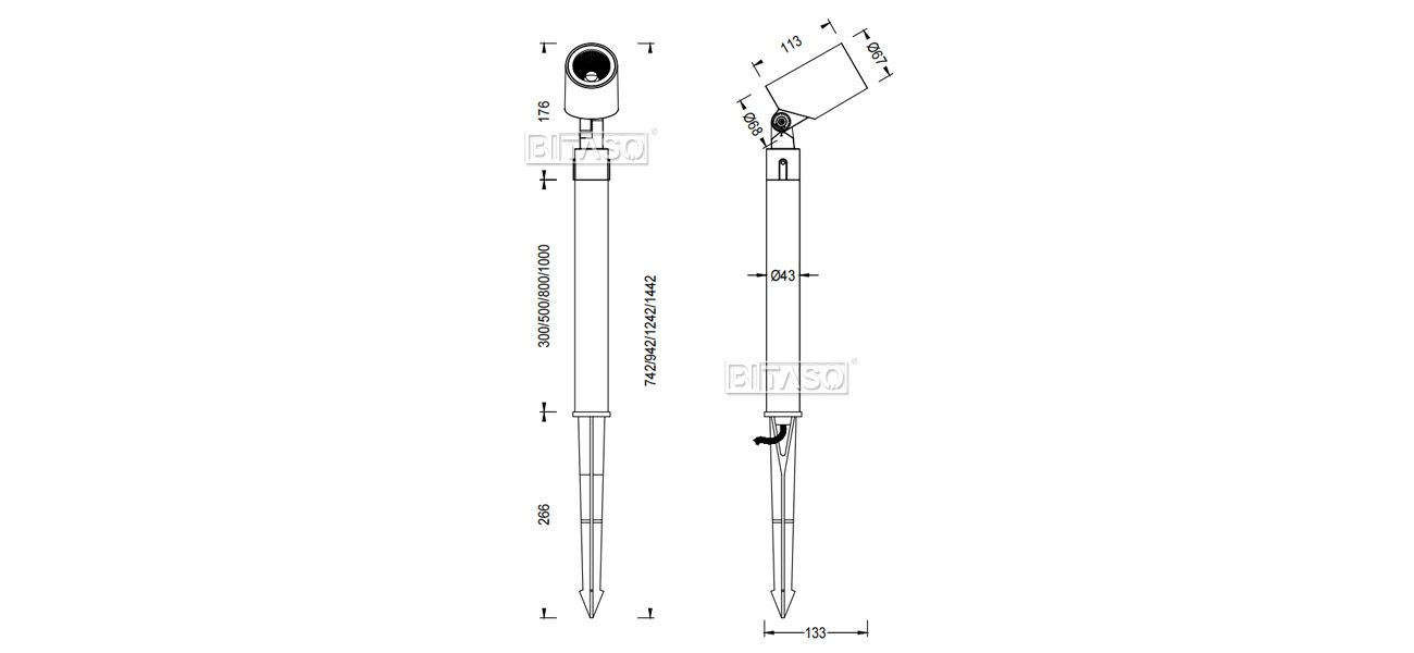 LUMINAIRE DIMENSION