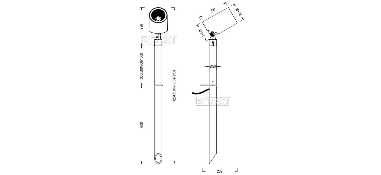 LUMINAIRE DIMENSION