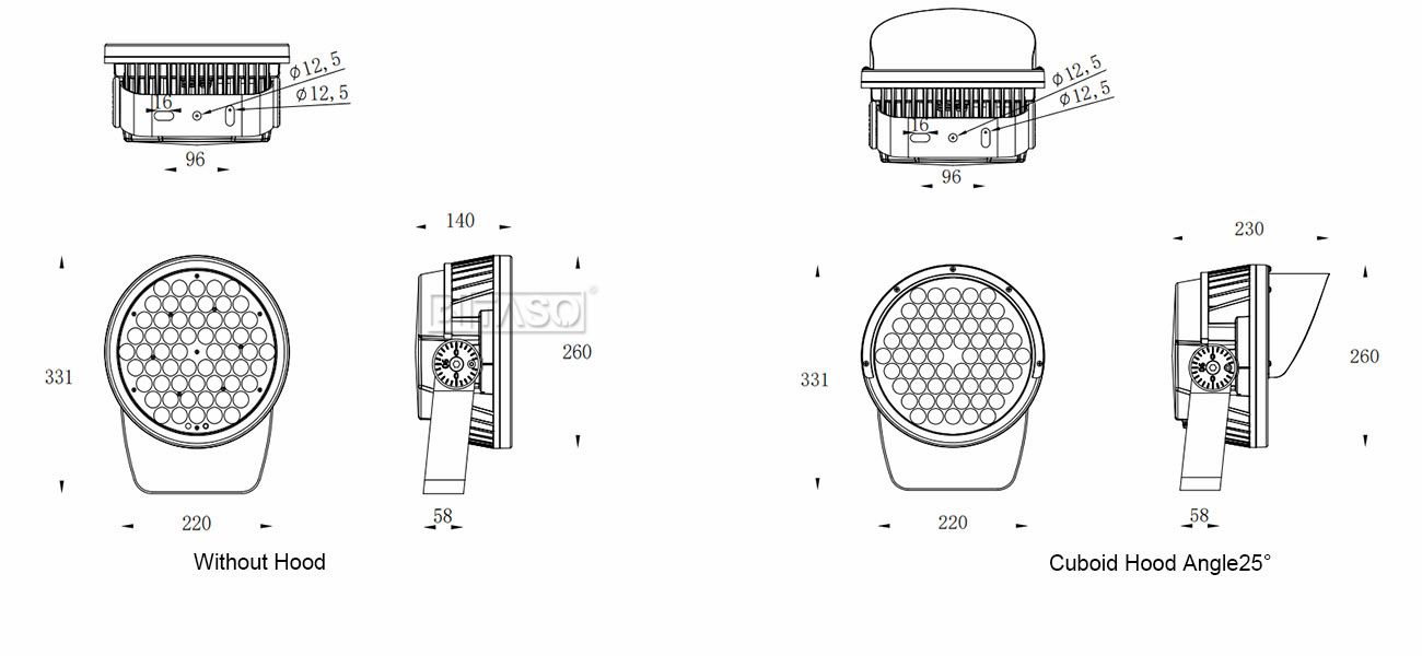 LUMINAIRE DIMENSION