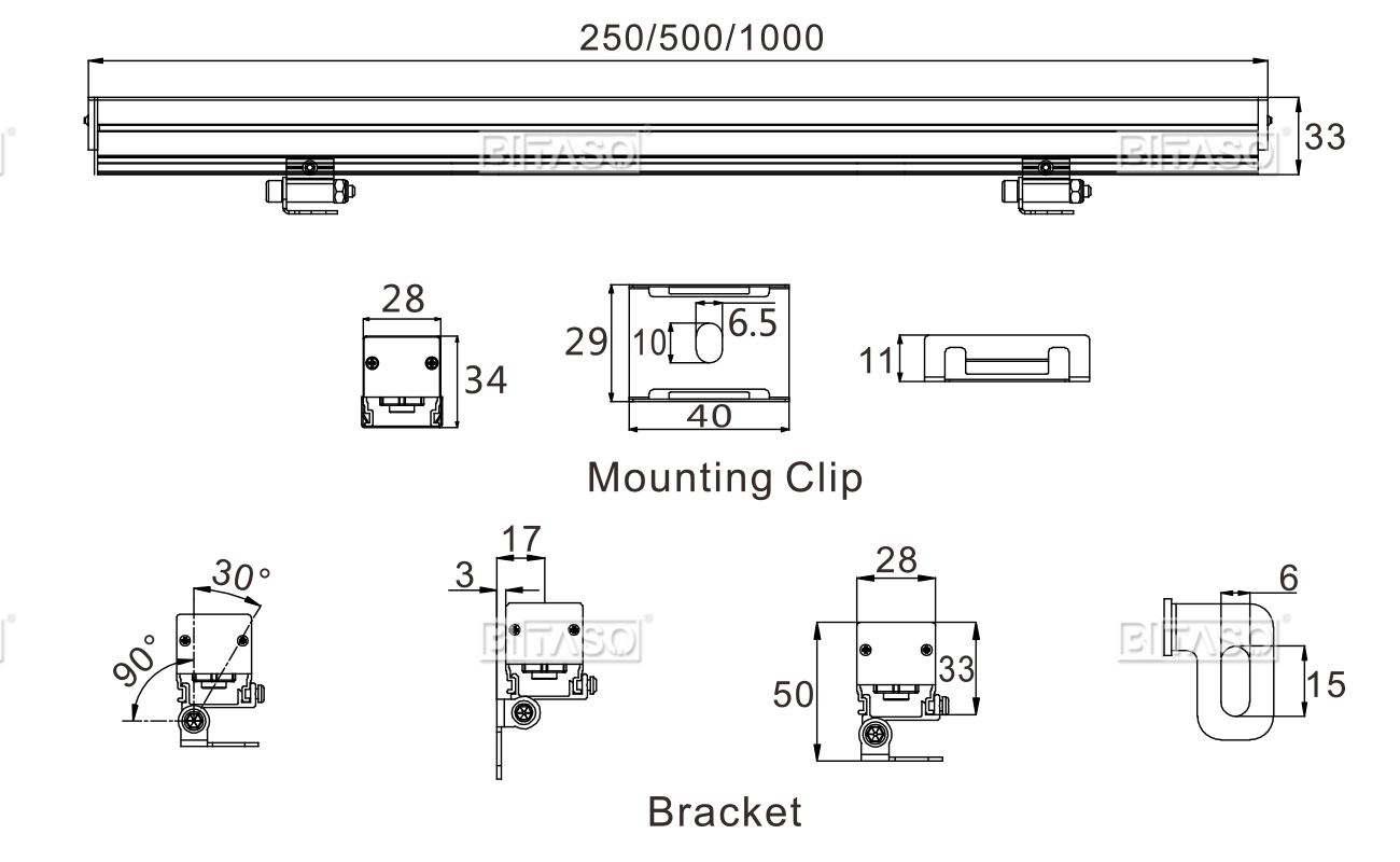 LUMINAIRE DIMENSION