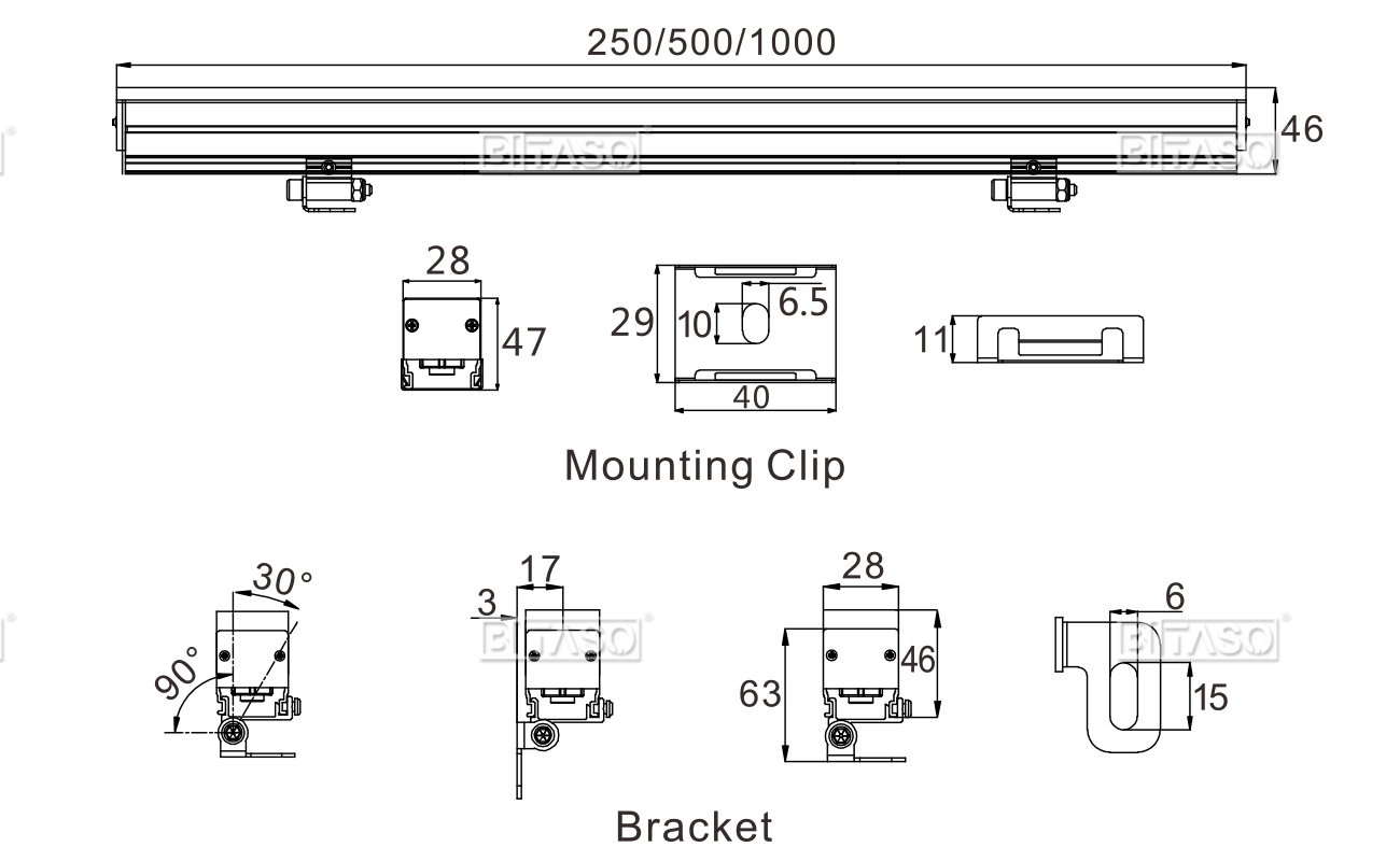 LUMINAIRE DIMENSION