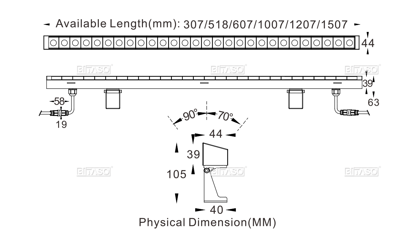 LUMINAIRE DIMENSION