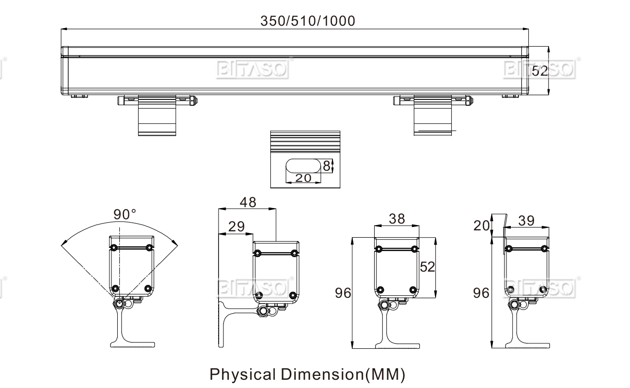 LUMINAIRE DIMENSION