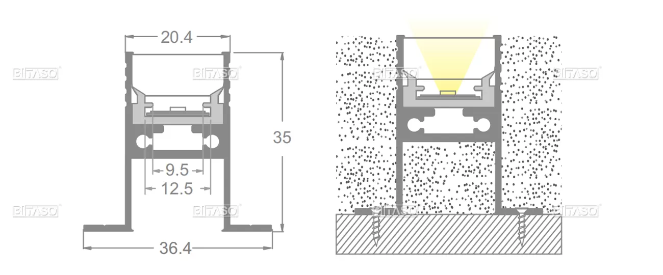 LUMINAIRE DIMENSION