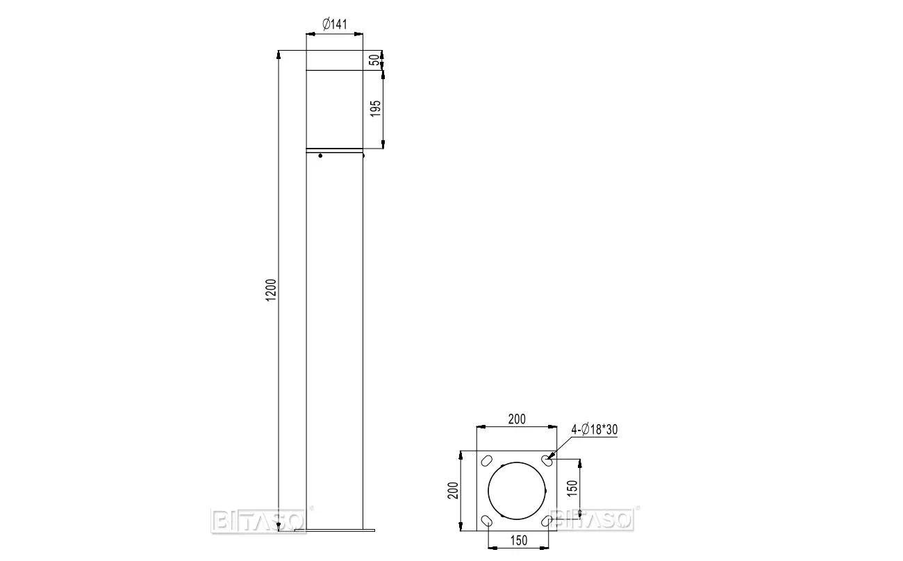 LUMINAIRE DIMENSION