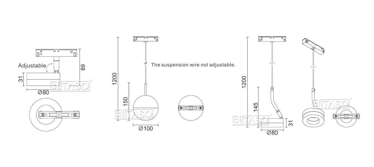 LUMINAIRE DIMENSION