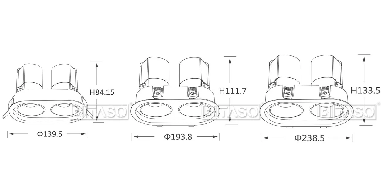 LUMINAIRE DIMENSION