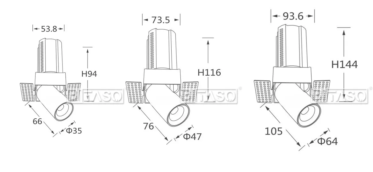 LUMINAIRE DIMENSION