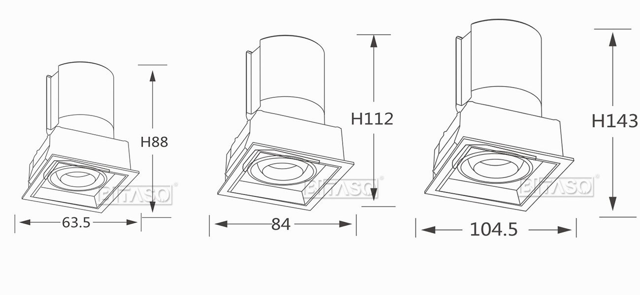 LUMINAIRE DIMENSION