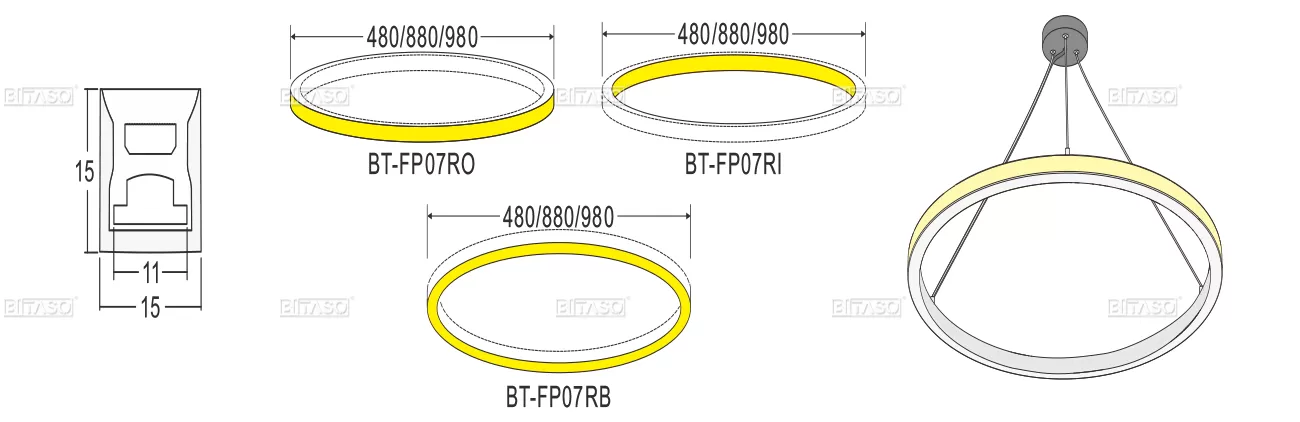 LUMINAIRE DIMENSION