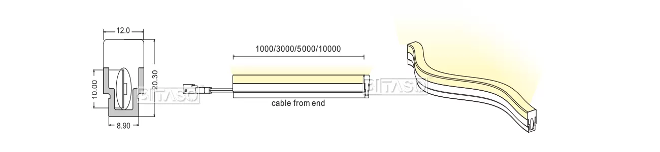 LUMINAIRE DIMENSION